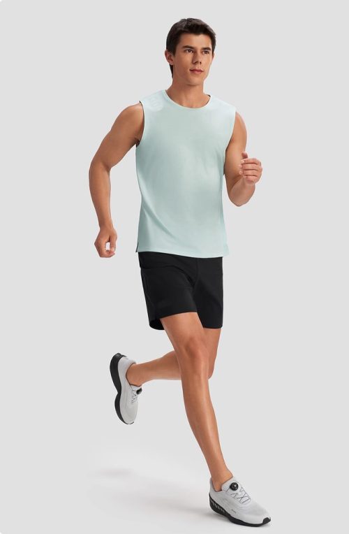 Men's Breathable Cooling Knitted Running Fitness Shorts