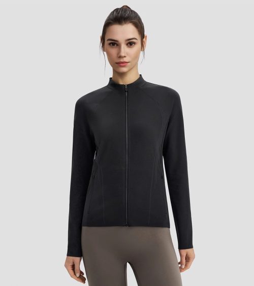 Women’s Zipper Training Body Flex Knitted Sports Top