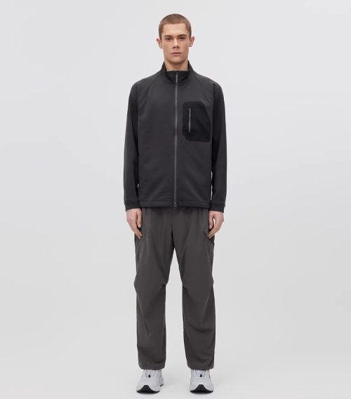 Men's Light Outdoor Commuting Knitted Sports Top with Chest Pockets