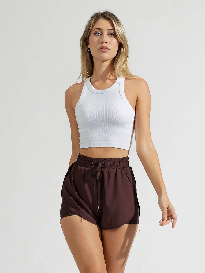 Women's High Support Sports Crop Top for Yoga Gym Running Fitness with Breathable Comfort