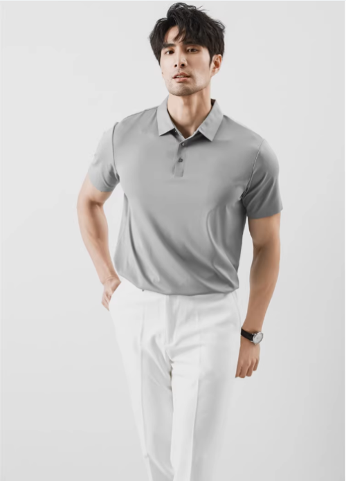 Premium Moisture-Wicking Breathable Seamless Polo Shirt No-Chafe Design for Sports and Casual Wear