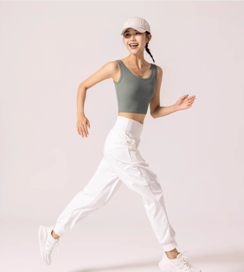 Breathable  Women's Quick-Dry Sleeveless Gym Sports Crop Tops