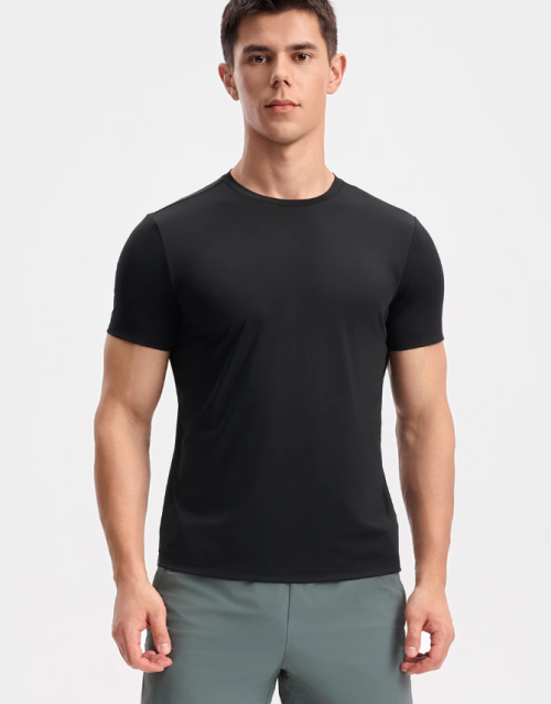 Summer Running Gym Fitness Short-Sleeved Tops with UV Protection and Cooling Features Activewear