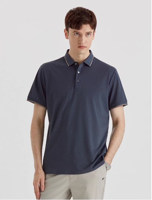 Ultra-Soft Seamless Polo Shirt Breathable Athletic Tee with 4-Way Stretch Technology