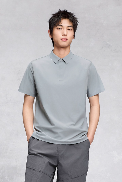 Premium Breathable Moisture-Wicking Seamless Polo Shirts  Perfect for Business Casual and Outdoor Activities