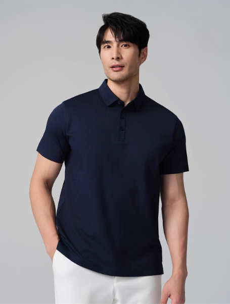 Sustainable Organic Materials Quick-Dry UV-Protection Seamless Polo Shirts for All - Day Comfort in Style