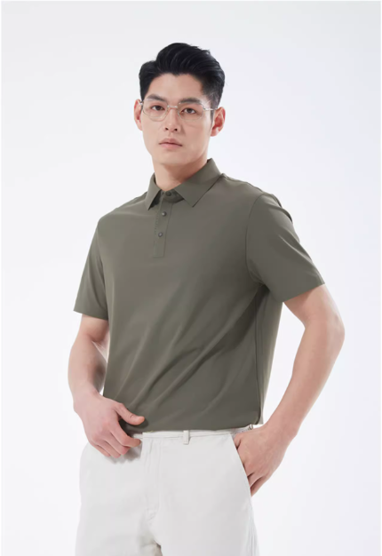 Premium Ultra-Soft Seamless Polo Shirt  Business Casual Essential  Tagless and Wrinkle-Resistant