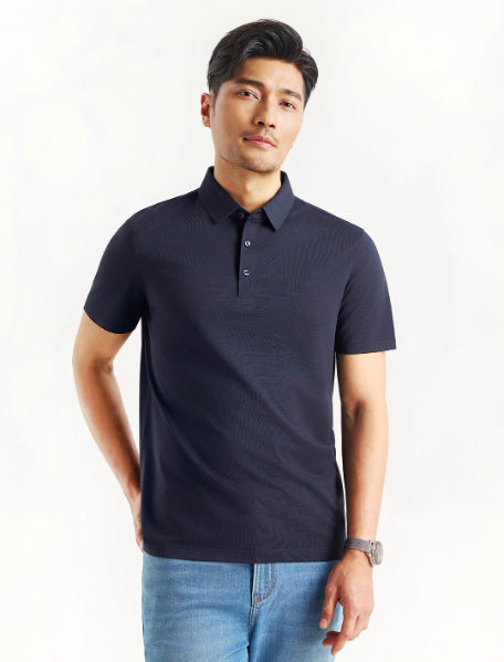Seamless Performance Polo Shirts Moisture-Wicking Athletic Golf Shirts Men's Breathable Workout Tennis Top