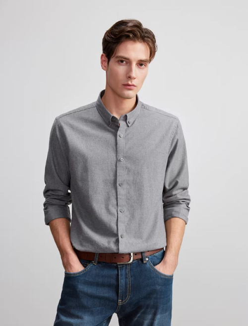 Luxury Men’s Pima Cotton Long Sleeve Polo Shirt