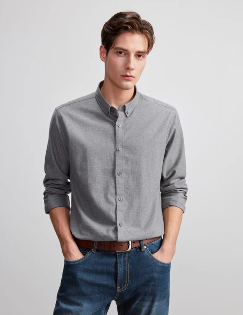 Men's Pima Cotton Long Sleeve POLO Shirt