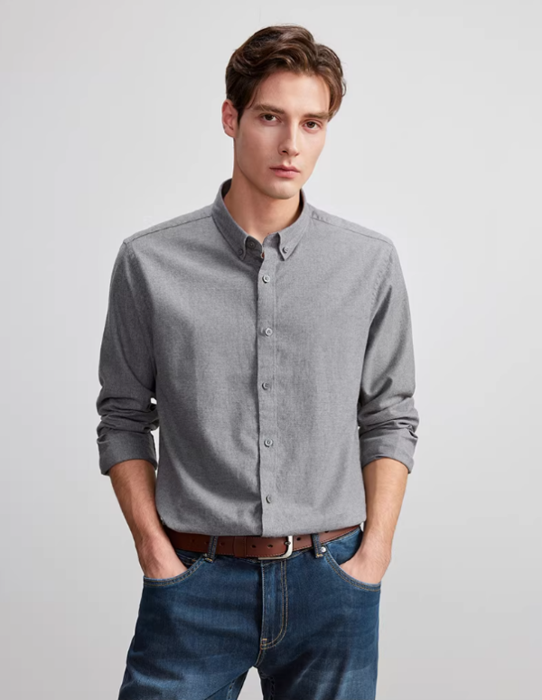 Men's Pima Cotton Long Sleeve POLO Shirt