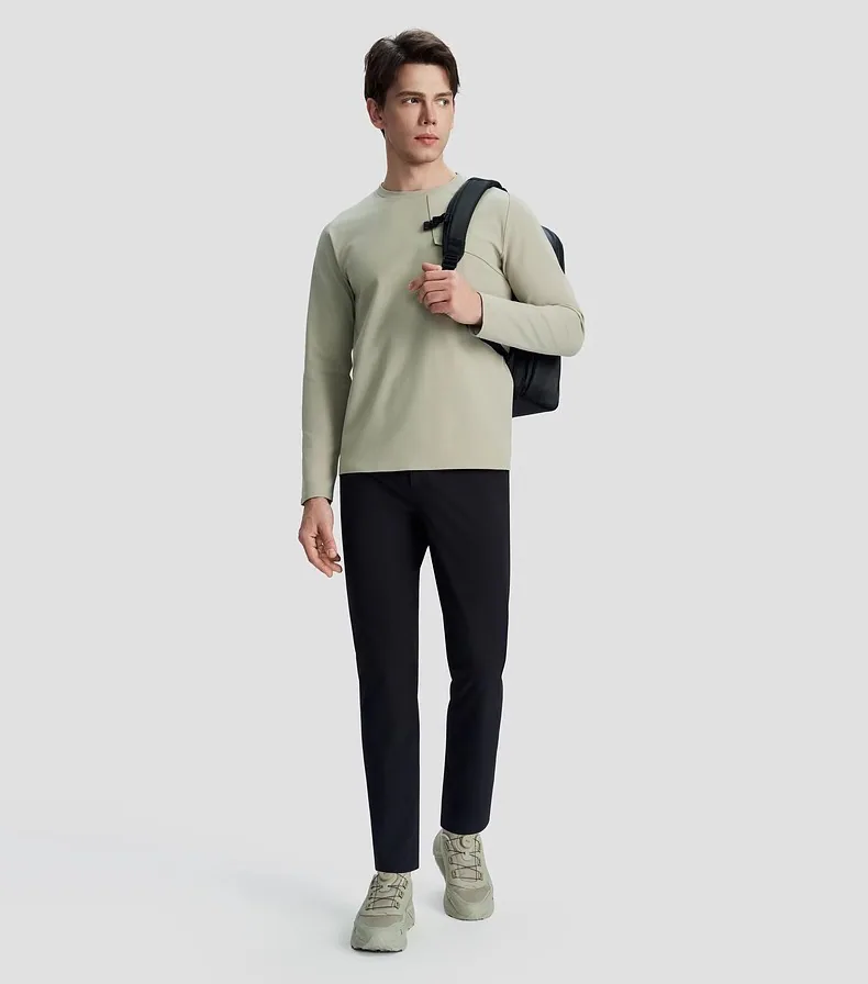 Nuevo Camisas de punto de manga larga para hombre, ropa urbana