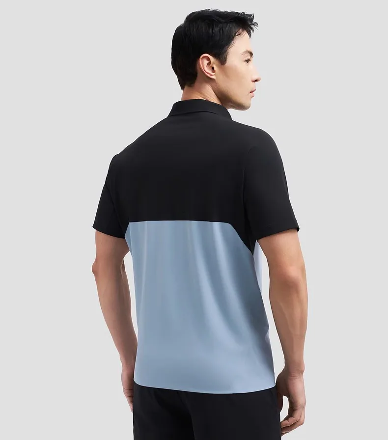 POLO à manches courtes pour hommes, séchage rapide, sans couture, refroidissement, Protection UV, pour le Fitness