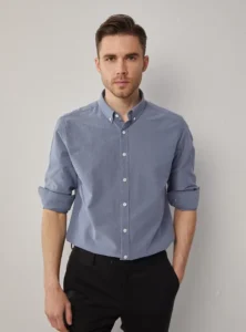 Premium Men’s Pima Cotton Long Sleeve Polo Shirt