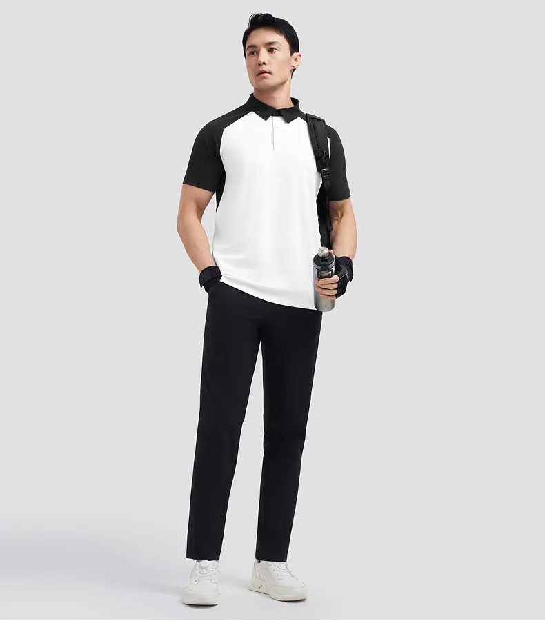 POLO à manches courtes pour hommes, séchage rapide, sans couture, refroidissement, Protection UV, pour le Fitness