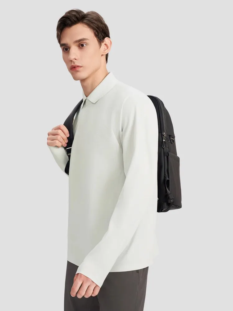 POLO de manga larga para hombre Urban Commuter de una pieza sin costuras