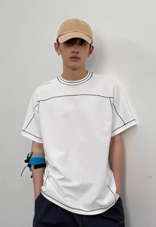T-shirts en coton Pima pour hommes, coupe classique