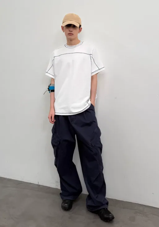 T-shirts en coton Pima pour hommes, coupe classique