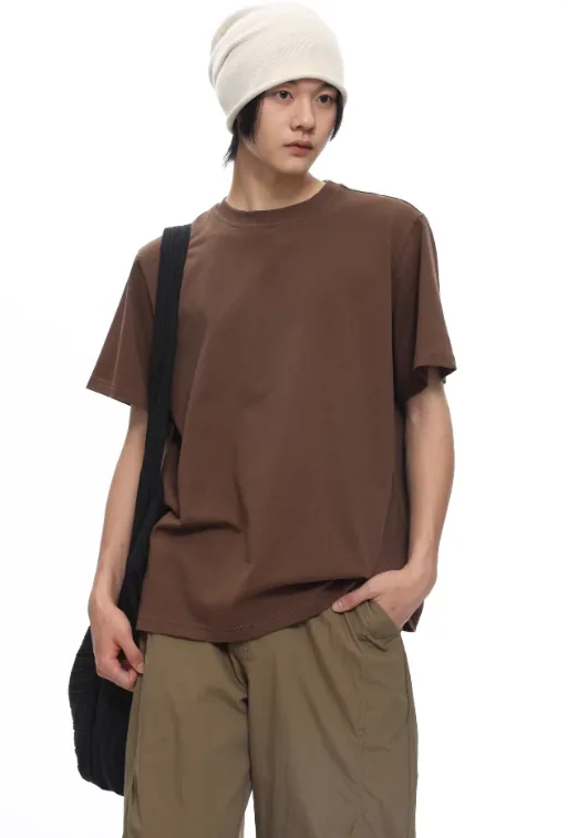 154 メンズ プレミアム ピマ コットン T シャツ ソフトで通気性のある