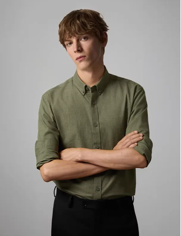 POLO à manches longues en coton Pima Premium pour hommes