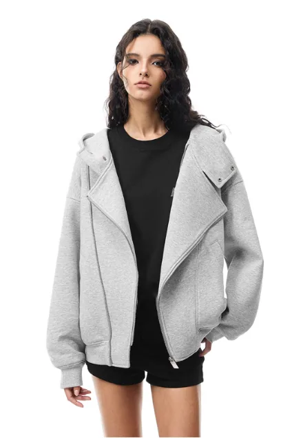 Felpa con cappuccio streetwear personalizzata all'ingrosso in fabbrica con pile premium, loghi ricamati e design alla moda per uomini e donne, stili unisex