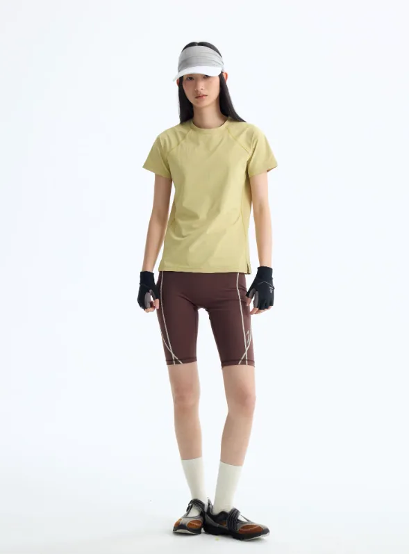 T-shirt da donna in cotone Pima slim fit, casual alla moda