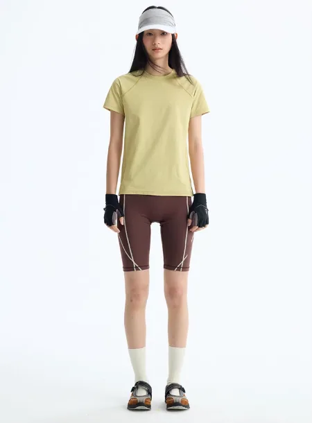 Maglietta da donna slim fit in cotone Pima, casual alla moda