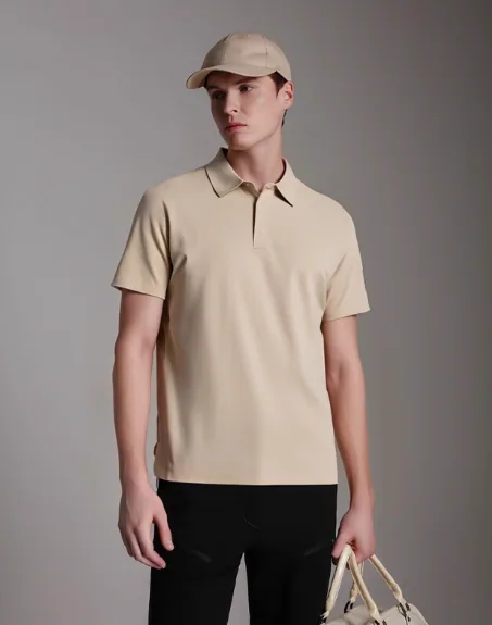 Polo sin costuras para hombre, ultrasuave, transpirable, absorbe la humedad, para gimnasio, golf y ropa informal