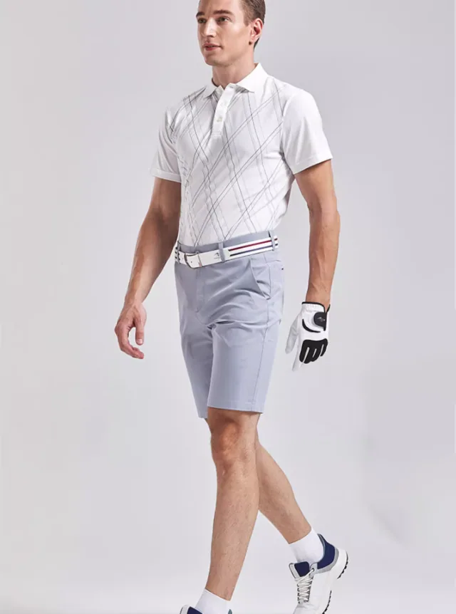 Pantalones cortos de golf para caminar, atléticos, cómodos, elásticos, informales, de ajuste relajado para hombres al aire libre