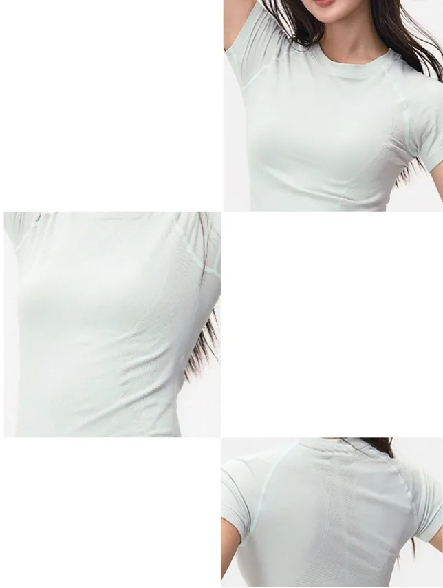 Top ligero de entrenamiento de ropa deportiva para correr y gimnasio de secado rápido que absorbe la humedad