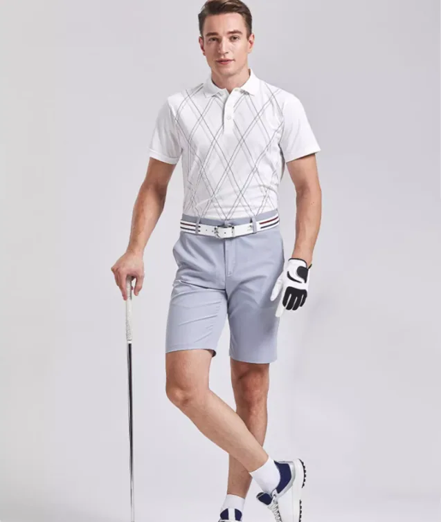 Pantalones cortos de golf para caminar, atléticos, cómodos, elásticos, informales, de ajuste relajado para hombres al aire libre