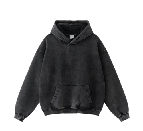 Tall - Sweat à capuche surdimensionné avec délavage à l'acide - Sweat à capuche surdimensionné avec délavage vintage en pierre