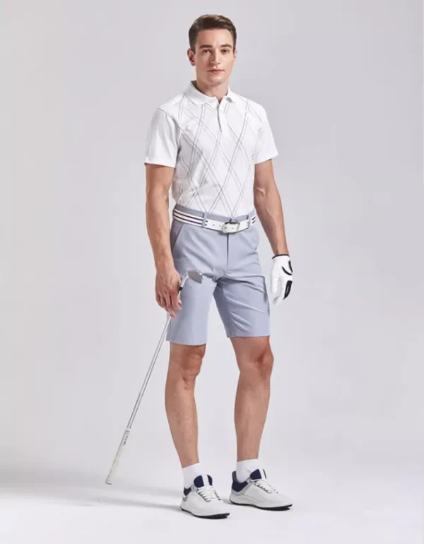 30-1 Pantalones cortos de golf para caminar, atléticos, cómodos, elásticos, informales, de ajuste relajado para hombres al aire libre