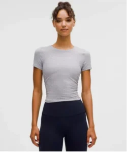 Professional Women's Office to Gym Outfit 2-in-1 Versatile Work T-shirt with Comfort for Commute Yoga Fitness