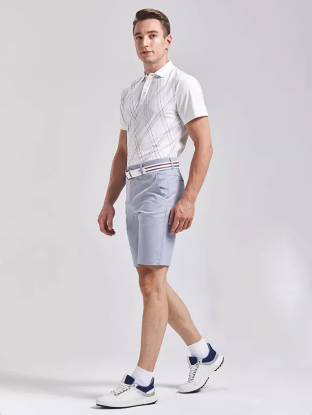 Pantalones cortos de golf para caminar, atléticos, cómodos, elásticos, informales, de ajuste relajado para hombres al aire libre
