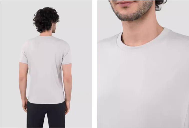 Tissu doux et respirant qui évacue l'humidité, t-shirt sans couture, design sans frottement, idéal pour la course et un usage quotidien.