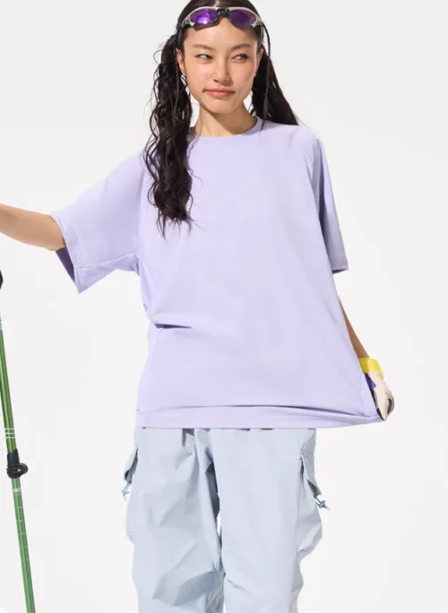 Camisas deportivas transpirables de secado rápido con protección UV para mujer al aire libre