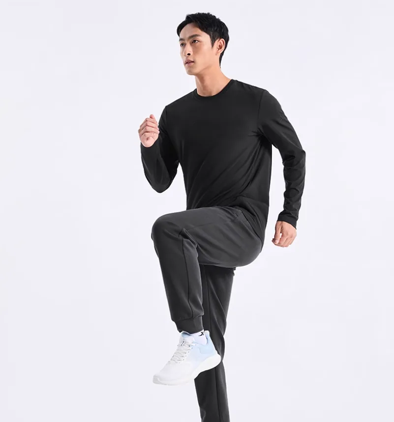 Felpe girocollo sportive da uomo dal design elegante in tessuto traspirante