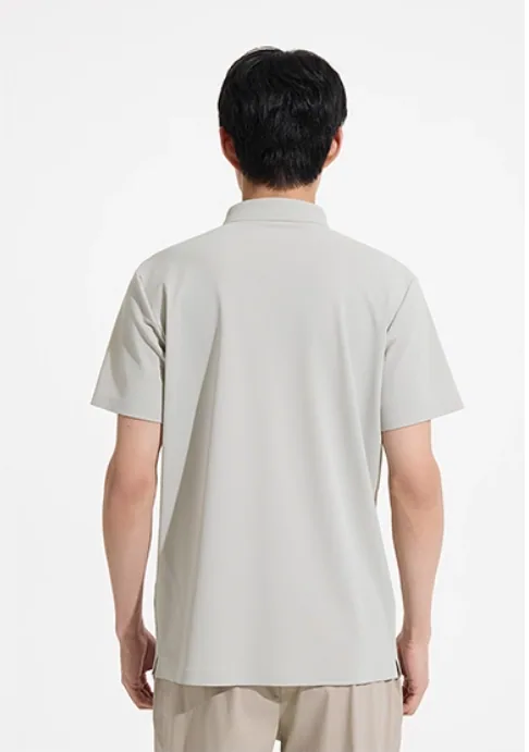 プレミアム シームレス T シャツ ポロ メンズ 防臭生地、柔軟な襟付き、ワークアウトや日常着に最適