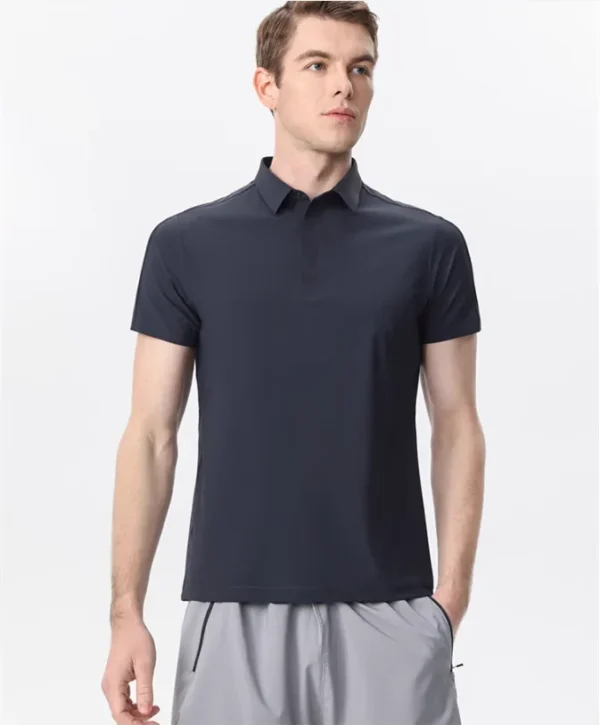 47-2 T-shirts sans couture ultra-doux et respirants pour hommes avec un confort anti-rides et extensible