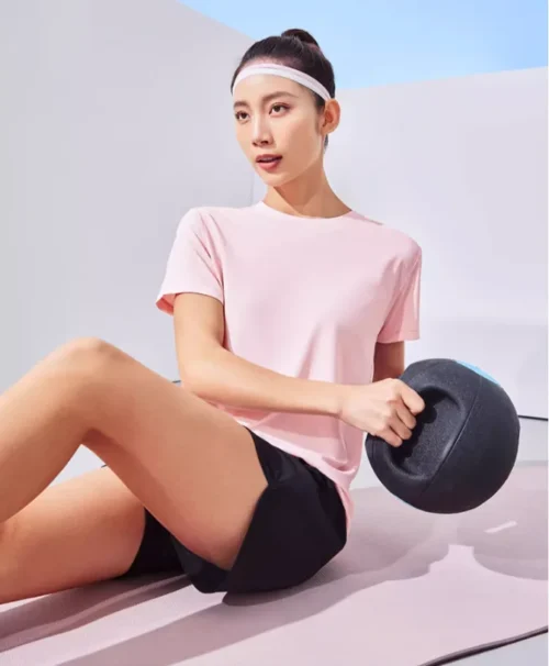 Entraînement d'été respirant à séchage rapide avec T-shirts de vêtements de sport de protection UV