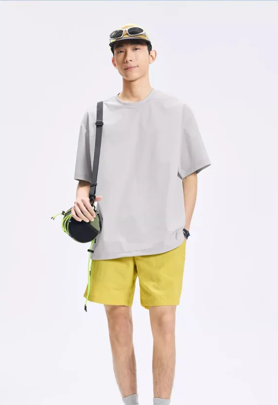 53-2 T-shirts de fitness pour hommes, évacuant la transpiration, absorbant l'humidité, chemises de gymnastique pour la course à pied