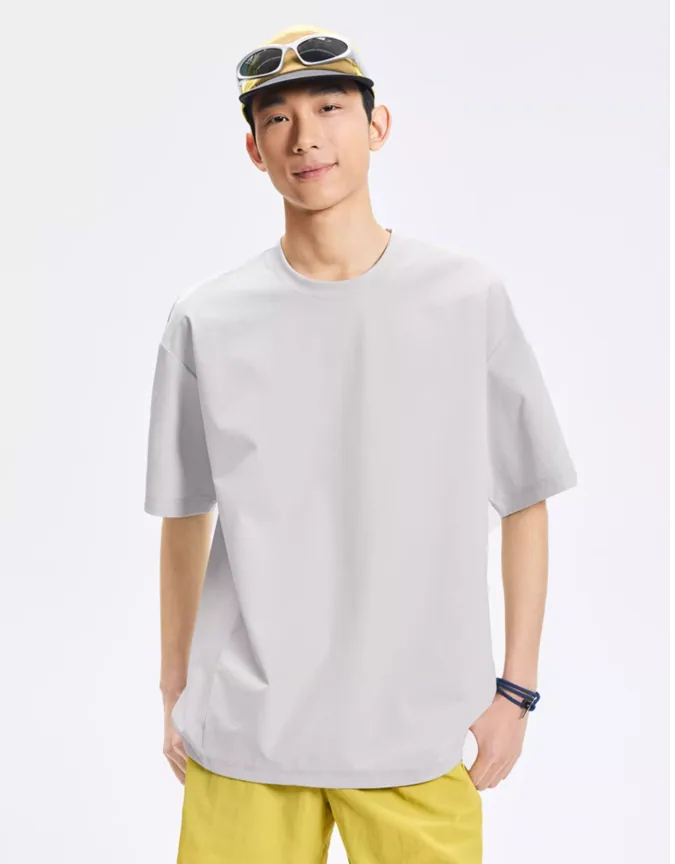 T-shirt da uomo per allenamento traspirante che assorbe l'umidità, magliette da palestra per l'allenamento di corsa