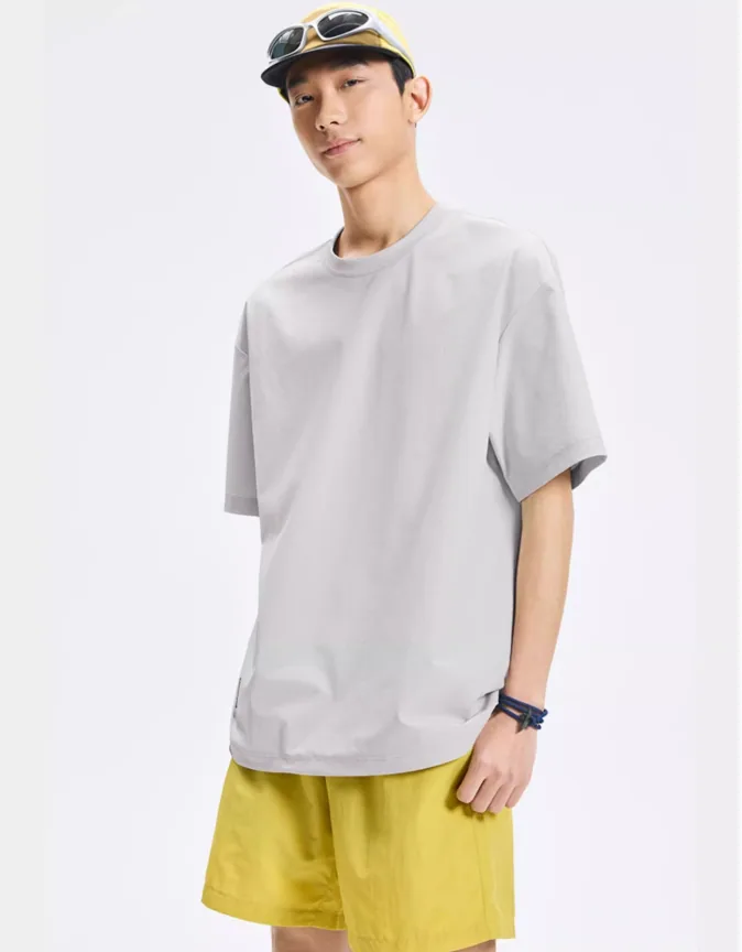 T-shirt da uomo per allenamento traspirante che assorbe l'umidità, magliette da palestra per l'allenamento di corsa