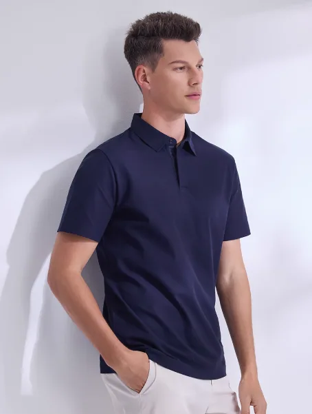 Luxe Le polo minimaliste sans couture Mélange organique doux comme du beurre Design zéro déchet pour un style exigeant