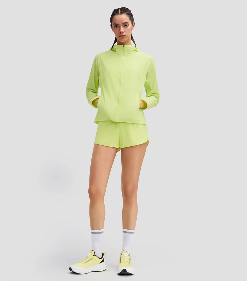 Chaqueta tejida ligera para correr para mujer