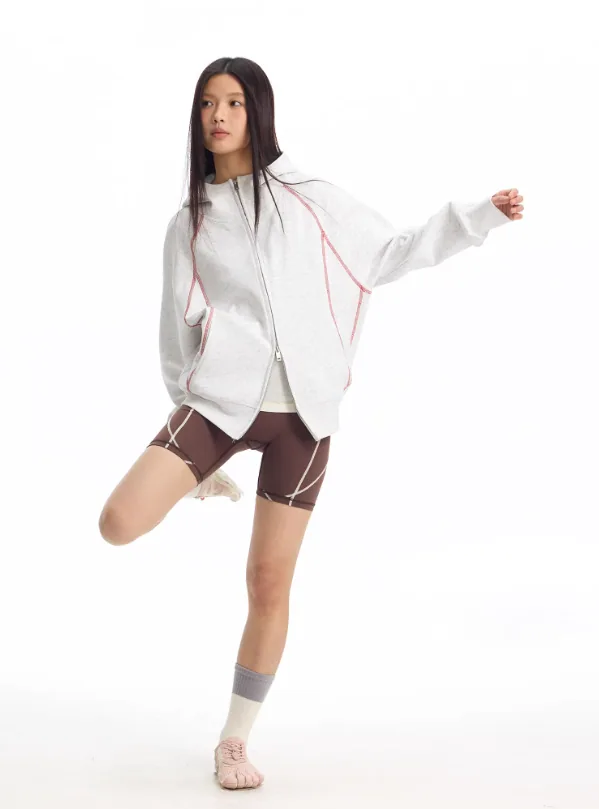 Sweat à capuche entièrement zippé pour femme, léger et doux