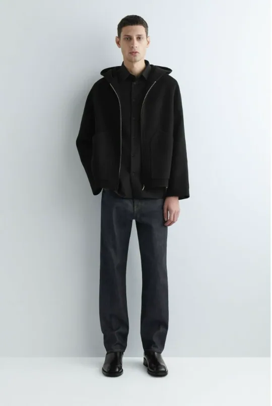 Sweat à capuche en coton Pima pour hommes, fermeture éclair complète, doux et chaud
