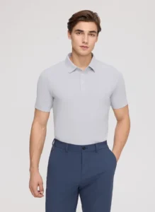 Seamless Business Polo Shirts No-Sew Bonded Collar Dress Tees for Office and Casual Wear