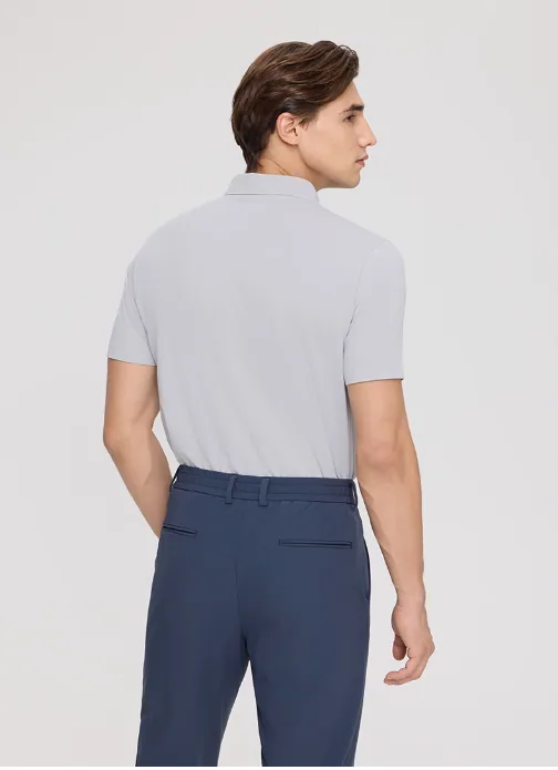 Polos d'affaires sans couture, t-shirts à col collé sans couture pour le bureau et les vêtements décontractés
